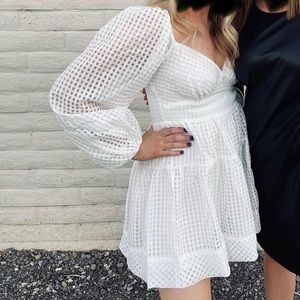 White Petal and Pup mini dress